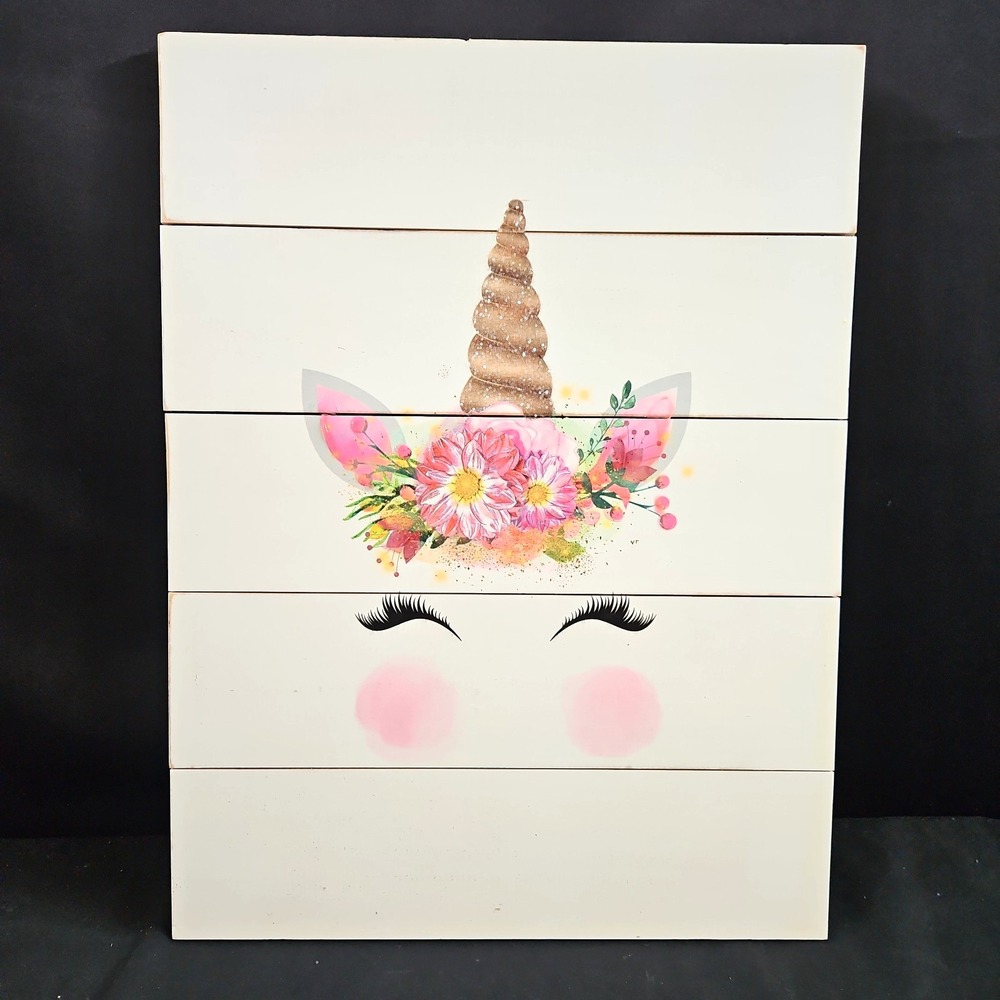 Hobby Lobby White Wooden Unicorn Wall Decor Farmhouse Little Girl